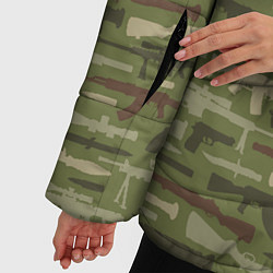 Куртка зимняя женская Оружие камуфляж, цвет: 3D-светло-серый — фото 2