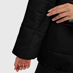 Куртка зимняя женская Бассет Хаунд Basset Hound, цвет: 3D-черный — фото 2