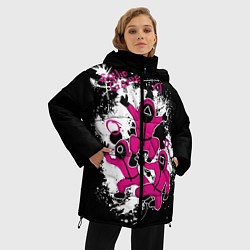 Куртка зимняя женская Squid game: firework, цвет: 3D-черный — фото 2