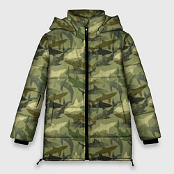 Куртка зимняя женская Камуфляж из Акул, цвет: 3D-светло-серый