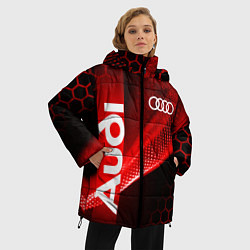 Куртка зимняя женская AUDI АУДИ SPORT СПОРТ RED AND BLACK, цвет: 3D-красный — фото 2