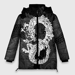 Куртка зимняя женская Белый Дракон Гранж White Dragon, цвет: 3D-черный
