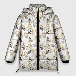 Куртка зимняя женская Лабрадор Золотистый Ретривер, цвет: 3D-черный
