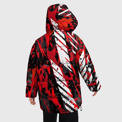 Женская зимняя куртка Бумажный дом Профессор с оружием / 3D-Красный – фото 4
