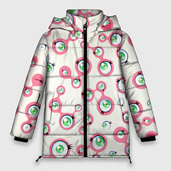 Куртка зимняя женская Такаси Мураками, Jellyfish Eyes, цвет: 3D-красный