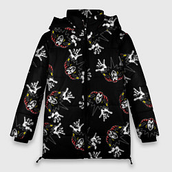 Куртка зимняя женская КОРОЛЬ И ШУТ ЛОГО ПАТТЕРН, цвет: 3D-светло-серый