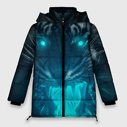 Куртка зимняя женская Неоновый водяной тигр 2022, цвет: 3D-светло-серый
