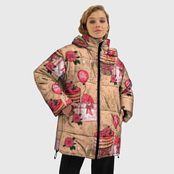 Куртка зимняя женская Праздничное настроение - сюрприз, цвет: 3D-черный — фото 2