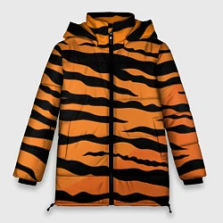 Куртка зимняя женская Шкура тигра вектор, цвет: 3D-черный