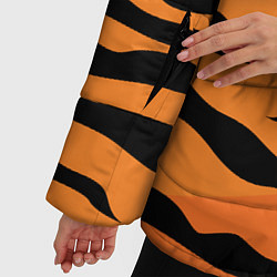 Куртка зимняя женская Шкура тигра вектор, цвет: 3D-красный — фото 2