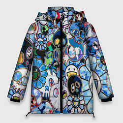 Куртка зимняя женская Буйство синих, цвет: 3D-черный