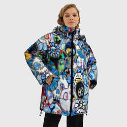 Куртка зимняя женская Буйство синих, цвет: 3D-черный — фото 2