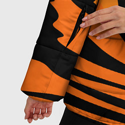 Куртка зимняя женская Шкура шерсть тигра, цвет: 3D-черный — фото 2
