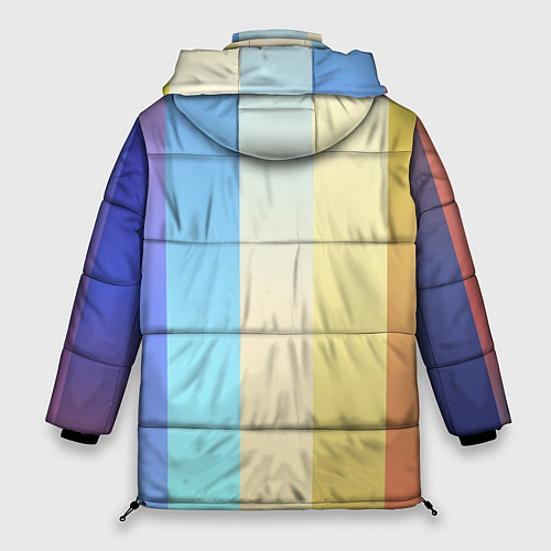 Женская зимняя куртка Полосатик / 3D-Светло-серый – фото 2