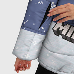 Куртка зимняя женская Майнкрафт Зима, цвет: 3D-светло-серый — фото 2