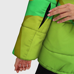 Куртка зимняя женская Градиентная абстракция, цвет: 3D-светло-серый — фото 2
