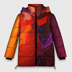 Куртка зимняя женская Акварельная Феерия, цвет: 3D-красный