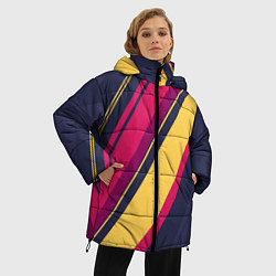 Куртка зимняя женская Геометрический Строй, цвет: 3D-красный — фото 2
