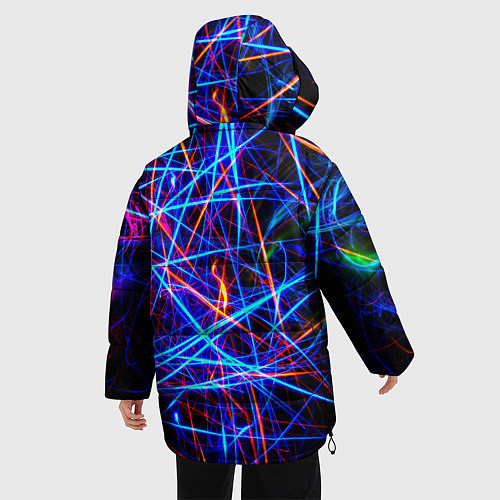 Женская зимняя куртка NEON LINES Glowing Lines Effect / 3D-Красный – фото 4
