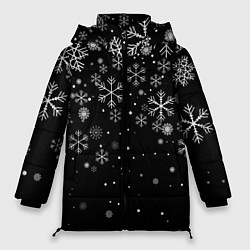 Куртка зимняя женская Снежинки - С Новый год, цвет: 3D-светло-серый