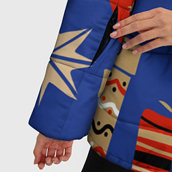 Куртка зимняя женская Новогодний узор, цвет: 3D-светло-серый — фото 2