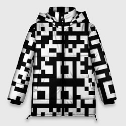 Куртка зимняя женская Qr codeкуаркод, цвет: 3D-светло-серый