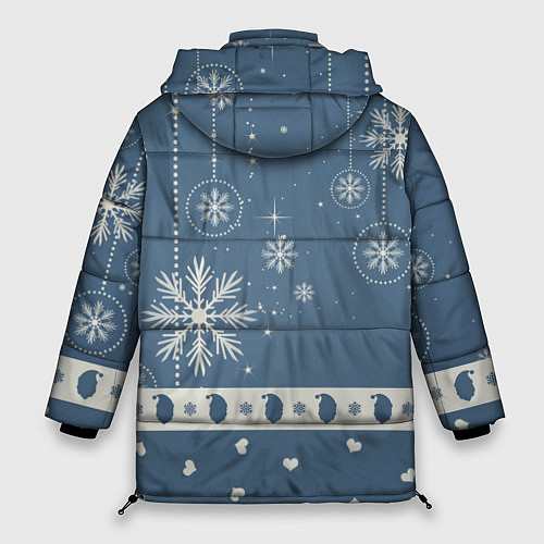 Женская зимняя куртка Капелька новогоднего настроения / 3D-Светло-серый – фото 2