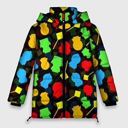 Куртка зимняя женская SOUTH PARK ЮЖНЫЙ ПАРК НОВОГОДНИЙ УЗОР, цвет: 3D-черный