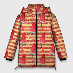Куртка зимняя женская Фруктовое мороженое, цвет: 3D-красный