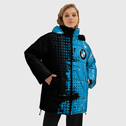 Куртка зимняя женская BMW - КРАСКИ, цвет: 3D-черный — фото 2