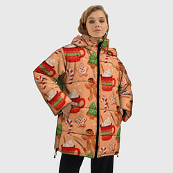 Куртка зимняя женская ИМБИРНЫЕ ПЕЧЕНЬКИ 2022, цвет: 3D-черный — фото 2