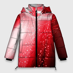 Куртка зимняя женская Красная космическая спираль, цвет: 3D-черный