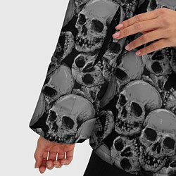 Куртка зимняя женская Gray skulls, цвет: 3D-светло-серый — фото 2