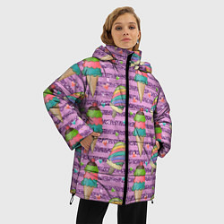 Куртка зимняя женская Радужное мороженое, цвет: 3D-светло-серый — фото 2