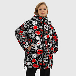 Куртка зимняя женская Влюблённость Love, цвет: 3D-красный — фото 2