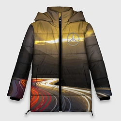 Куртка зимняя женская Ночная трасса, Мерседес, цвет: 3D-светло-серый