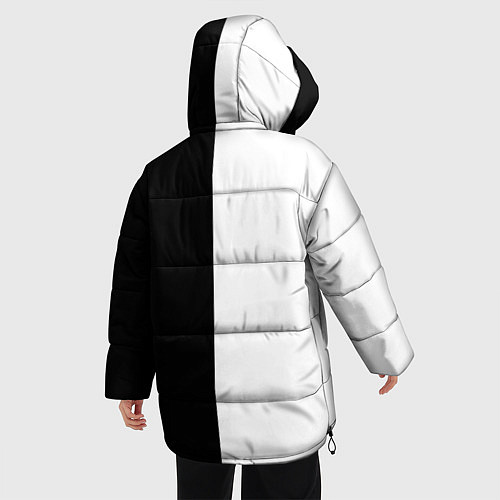 Женская зимняя куртка Боец ММА чёрно-белое / 3D-Светло-серый – фото 4