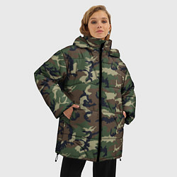 Куртка зимняя женская Камуфляж: классика, цвет: 3D-черный — фото 2