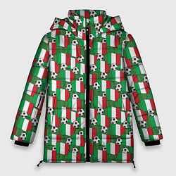 Куртка зимняя женская Италия футбол, цвет: 3D-красный