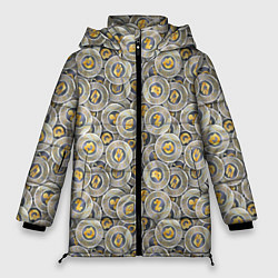 Куртка зимняя женская Разная Криптовалюта, цвет: 3D-светло-серый