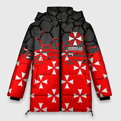 Куртка зимняя женская Umbrella Corporation - Соты, цвет: 3D-красный