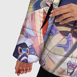 Куртка зимняя женская Genshin Impact - Арка Инадзумы, цвет: 3D-черный — фото 2