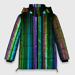 Куртка зимняя женская Свет неоновой радуги, цвет: 3D-красный