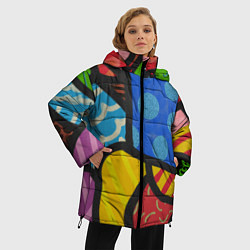 Куртка зимняя женская В стиле ромеро бритто, цвет: 3D-красный — фото 2