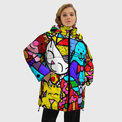 Куртка зимняя женская Ромеро Бритто Настоящие лучшие друзья, цвет: 3D-светло-серый — фото 2