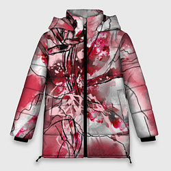 Куртка зимняя женская Коллекция Get inspired! Лилия Абстракция L-1-fl-47, цвет: 3D-светло-серый