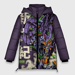 Куртка зимняя женская Evangelion Eva-01, цвет: 3D-черный