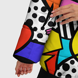 Куртка зимняя женская Romero Britto - valentines day, цвет: 3D-красный — фото 2