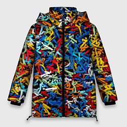 Куртка зимняя женская Зимние виды спорта 2022, цвет: 3D-черный