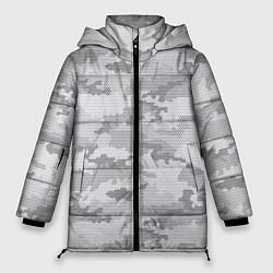 Куртка зимняя женская Городской Абстрактный Камуфляж, цвет: 3D-черный